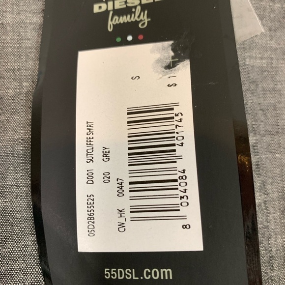 Diesel Fiftyfive DSL Sutcliffe Button Down Tunic Shirt Size Small NWT - Picture 11 of 11